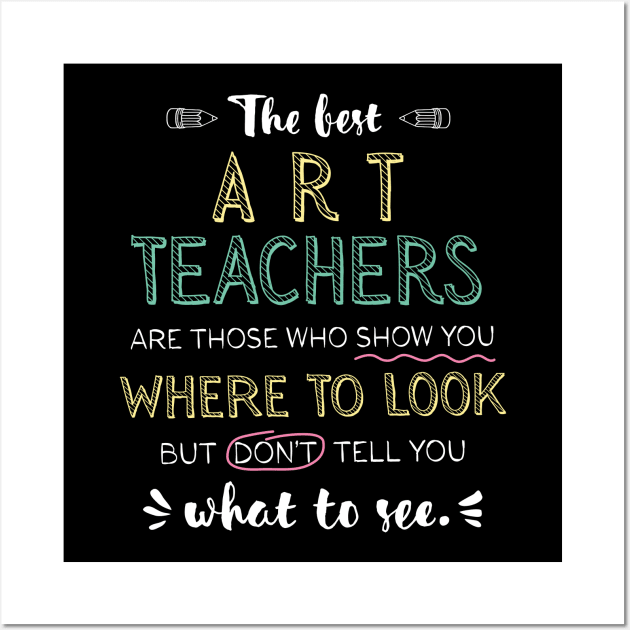 The best Art Teachers Appreciation Gifts - Quote Show you where to look Wall Art by BetterManufaktur